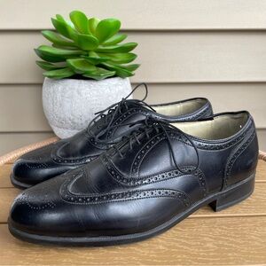 Florsheim Black Leather Wingtip Oxford Dress Shoes Men's Size 8
